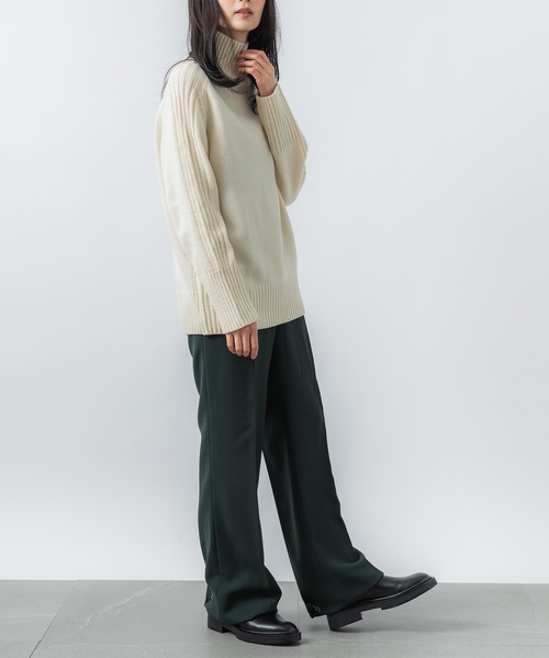 「SETUP7」 「maison breeze」タートルネックニット FREE ベージュ レディース_画像5