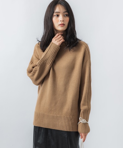 「SETUP7」 「maison breeze」タートルネックニット FREE ベージュ レディース_画像8