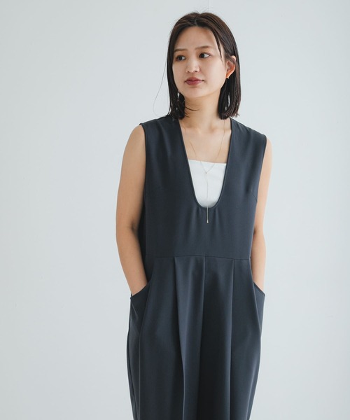 URBAN RESEARCH サロペット オーバーオール Uネックタック