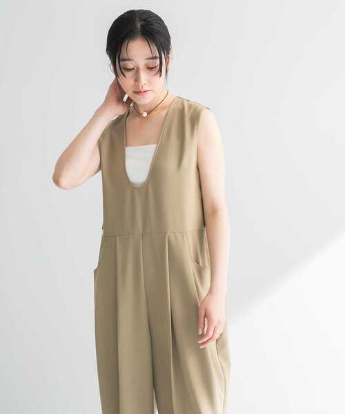 URBAN RESEARCH サロペット オーバーオール Uネックタック