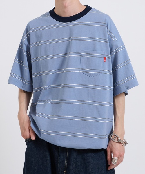 Perushu tシャツ 2way border long tshirt 2way ボーダーロンT メンズ