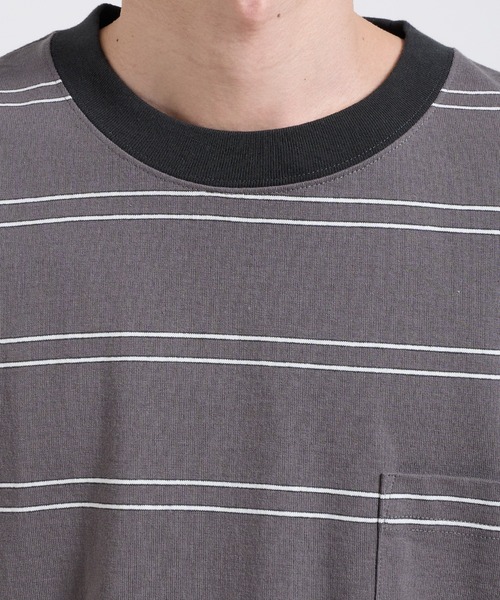 Perushu tシャツ 2way border long tshirt 2way ボーダーロンT メンズ