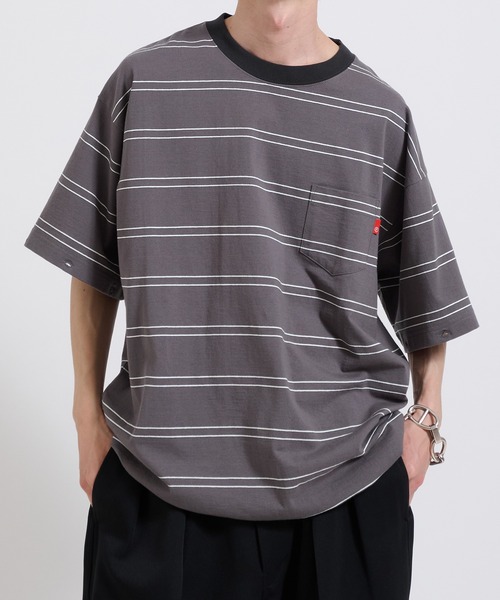 Perushu tシャツ 2way border long tshirt 2way ボーダーロンT メンズ