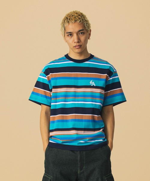 XLARGE（エクストラ ラージ） tシャツ LA EMBROIDERY STRIPE S/S TEE