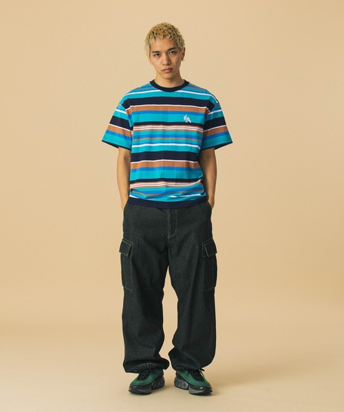 XLARGE（エクストラ ラージ） tシャツ LA EMBROIDERY STRIPE S/S TEE