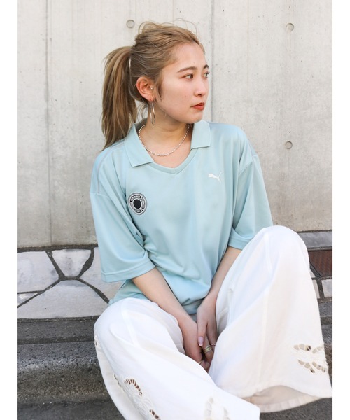 ブラウス シャツ PUMA UNGRID FOOTBALL SHIRTS レディース PUMA ブラウス シャツ UNGRID FOOTBALL SHIRTS レディース