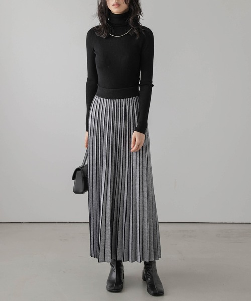 「La-gemme」 ニットスカート フリー ブラウン レディース_画像2