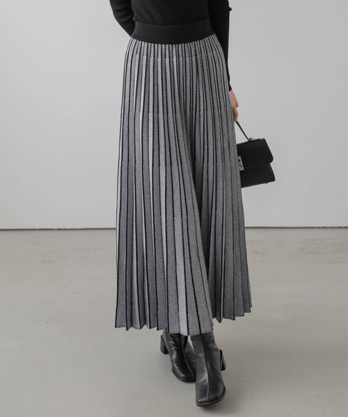 「La-gemme」 ニットスカート フリー ブラウン レディース_画像3