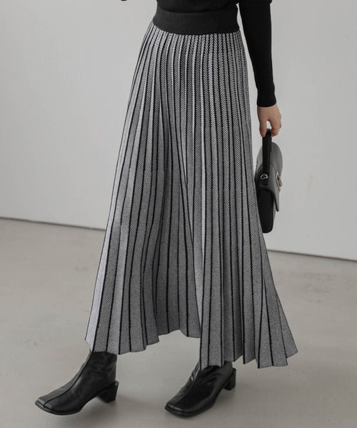 「La-gemme」 ニットスカート フリー ブラウン レディース_画像6