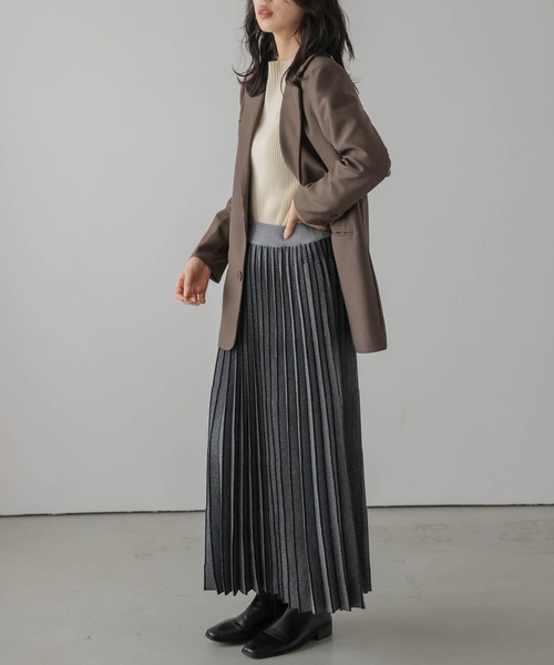 「La-gemme」 ニットスカート フリー ブラウン レディース_画像8