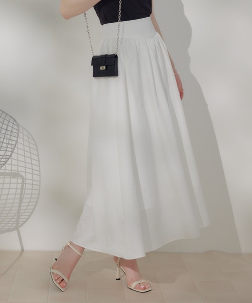 ECREL スカート ギャザーボリュームフレアスカート : ZOZOTOWN Yahoo