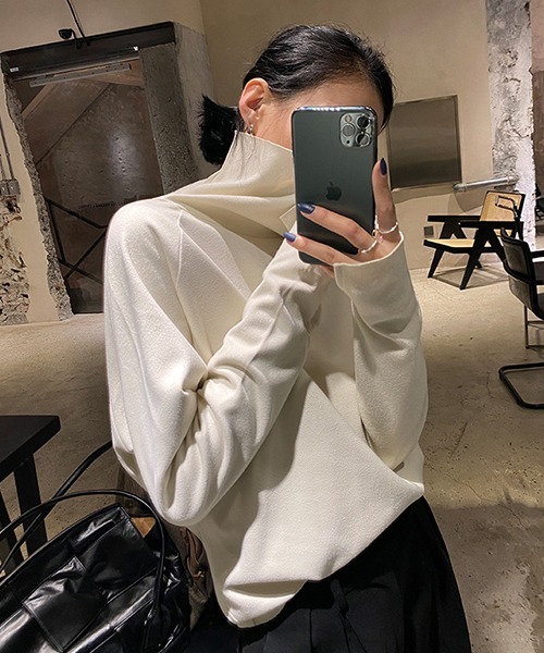 「chuclla」 タートルネックニット FREE アイボリー レディース_画像2