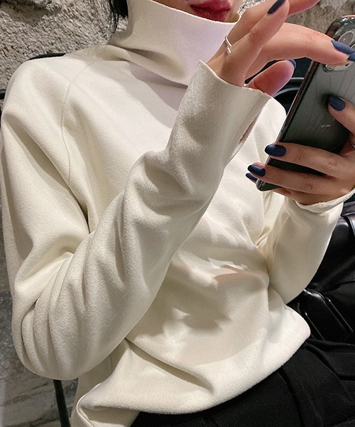 「chuclla」 タートルネックニット FREE アイボリー レディース_画像5