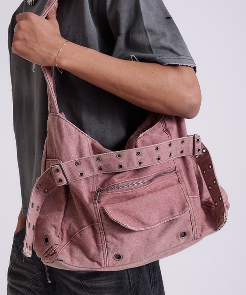ANDER HUNK ショルダーバッグ Overdyed Denim Bag/オーバーダイ
