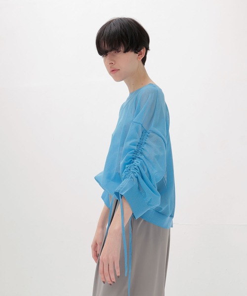 ニット セーター ALLONGE sheer string sleeve pull(シアーストリングスリーブプルオーバー) レディース DRESSLAVE ニット セーター ALLONGE sheer string sleeve pull