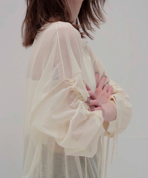 専用→ドレスレイブALLONGEsheer string sleeve pull DRESSLAVE（ドレスレイブ）の「ALLONGE sheer string sleeve