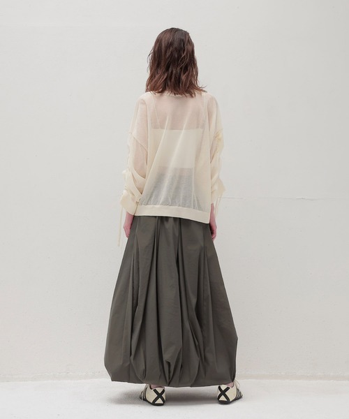 専用→ドレスレイブALLONGEsheer string sleeve pull DRESSLAVE ニット セーター ALLONGE sheer string sleeve pull
