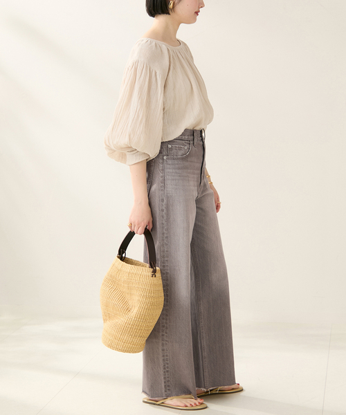 Plage SLACKS デニム ベージュ 24SS サイズ34 plage ジーンズ デニム デニムパンツ SLACKS レディース