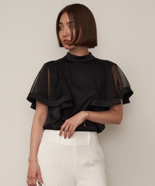 FRAY I.D 「FRAY I.D」 半袖ブラウス ONE SIZE ベージュ