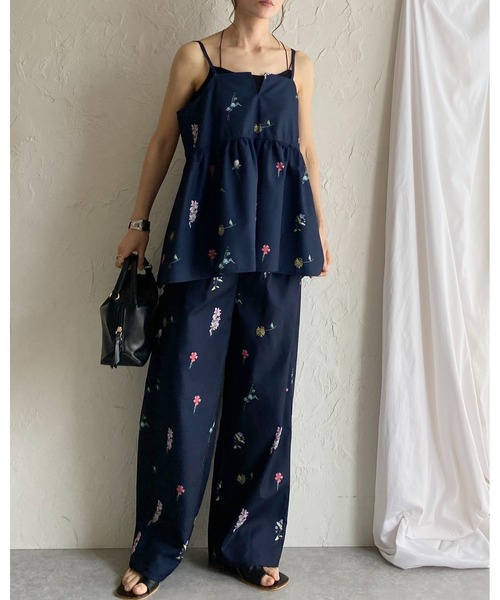 She's Closet セットアップ 花柄フラワープリントキャミソール