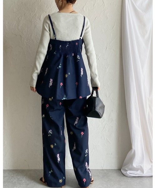 She's Closet セットアップ 花柄フラワープリントキャミソール