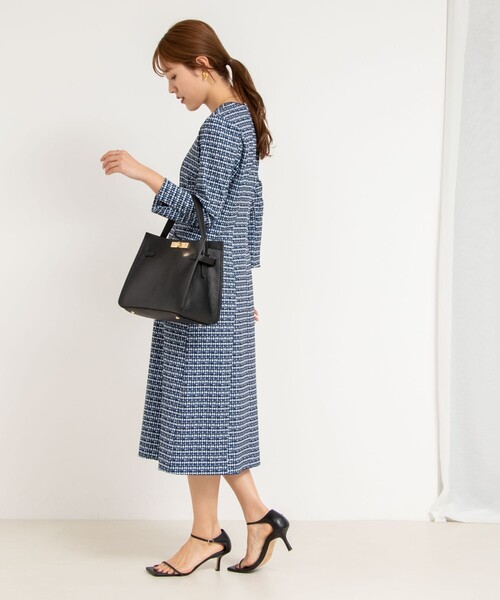 NOLLEY'S（ノーリーズ） ワンピース ツイード見えワンピース