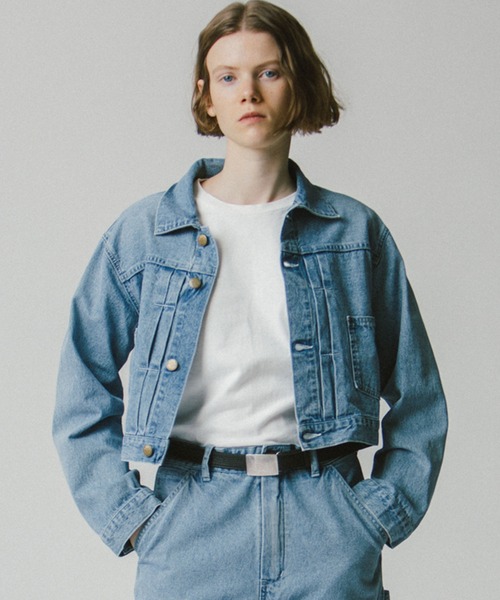Johnbull」 デニムジャケット S ネイビー レディース JOHNBULL