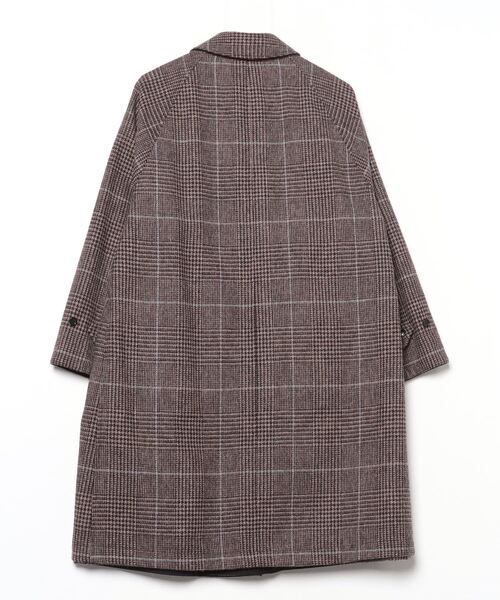ANATOMICA」 チェック柄ステンカラーコート 38 ベージュ メンズ 楽天