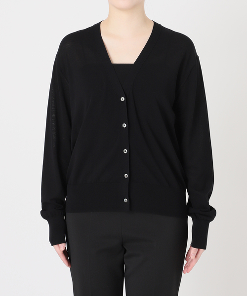 Vermeil par iena ♡ コットンシルクハイゲージカーディガン cotton silk crew カーディガン（カーディガン）｜VERMEIL par