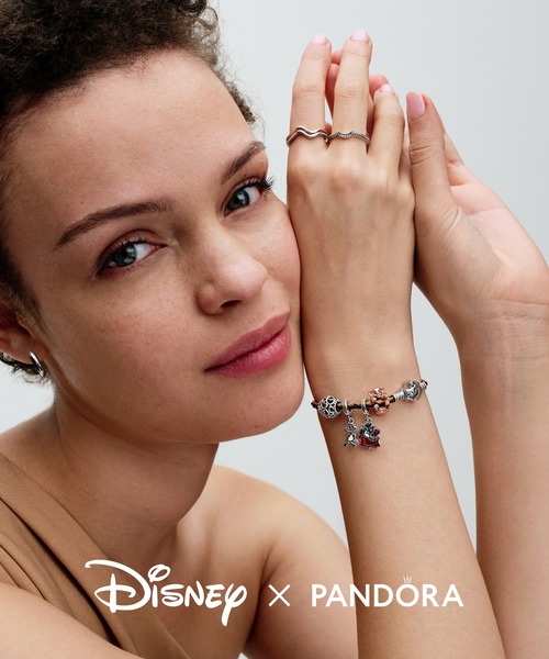Pandora 美品　限定ブレスレット Pandora Moments スタッディド チェーン ブレスレット