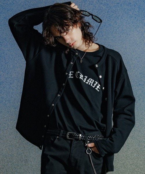 美品　クライミー　カーディガン　ブラック CRIMIE 「CRIMIE」 カーディガン L ブラック メンズ : ZOZOTOWN