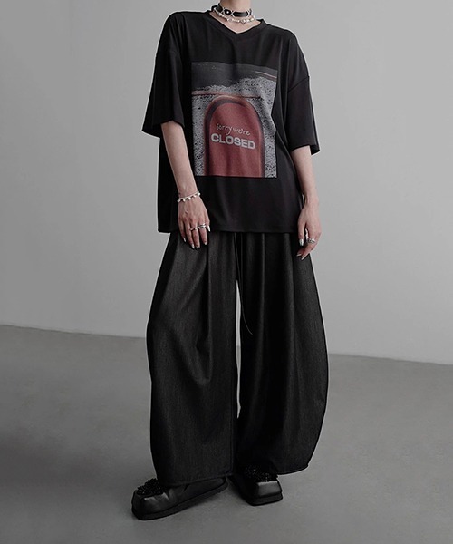 tシャツ 「CHENTAITAI」“CLOSED”サイン グラフィックTシャツ CTW25s019 レディース メンズ