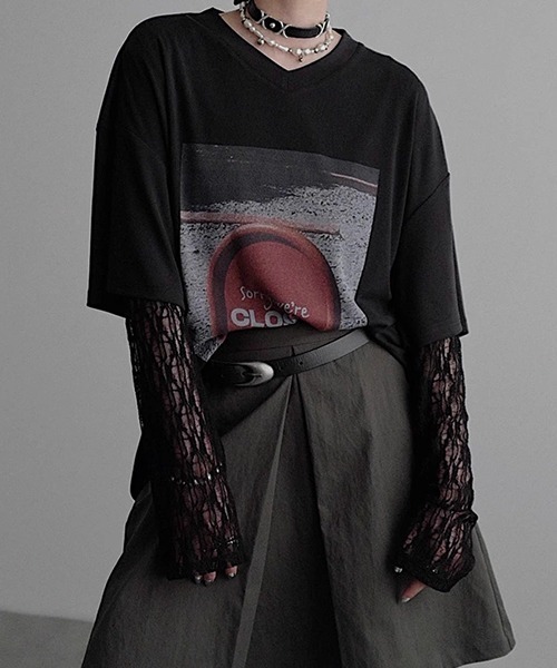 tシャツ 「CHENTAITAI」“CLOSED”サイン グラフィックTシャツ CTW25s019 レディース メンズ