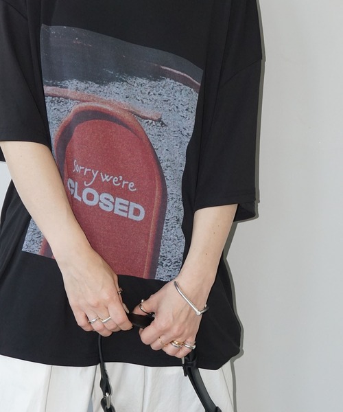 tシャツ 「CHENTAITAI」“CLOSED”サイン グラフィックTシャツ CTW25s019 レディース メンズ