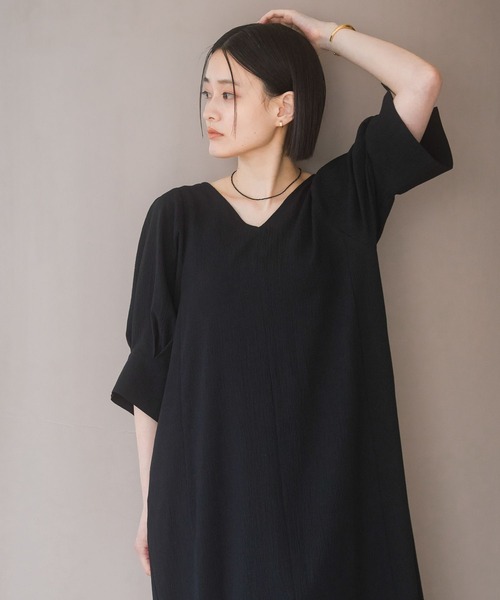 *paris* 2WAY シャーリング リボン ワンピース＆ロングスカート A part by ワンピース シャーリングリボン2WAYワンピース