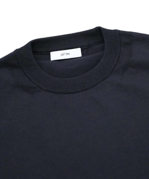 トップス ATON FRESCA KNIT HALF SLEEVE SWEATER FRESCA KNIT HALF SLEEVE SWEATER | ATON(エイトン) / トップス