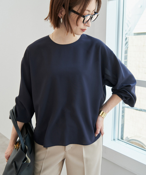 「Spick & Span」 ドルマンスリーブブラウス FREE ネイビー レディース