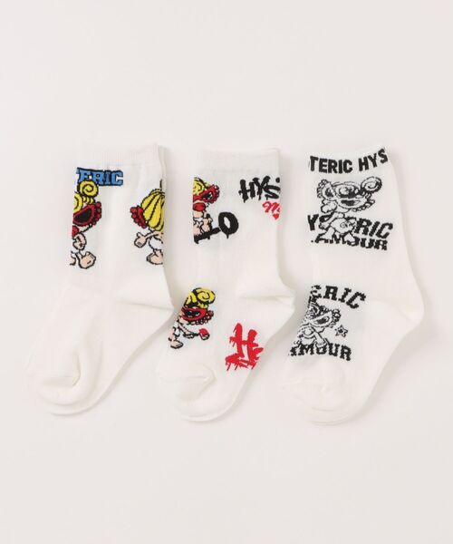 HYSTERIC MINI（ヒステリックミニ） 靴下 TAGGING MINI 3P ソックス