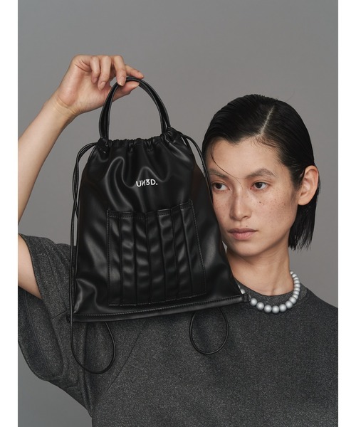 UN3D. ショルダーバッグ バッグ FAKE LEATHER ORIGAMI 2WAYPURSE