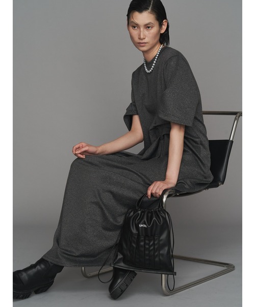 UN3D. ショルダーバッグ バッグ FAKE LEATHER ORIGAMI 2WAYPURSE