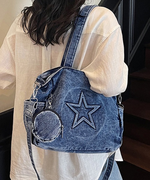 ５月月末 SALE❤️デニムリメイク❤️U^ェ^Uちゃんデニム2way BIGバック 5月月末 SALE❤️デニムリメイク❤️U^ェ^Uちゃんデニム2way