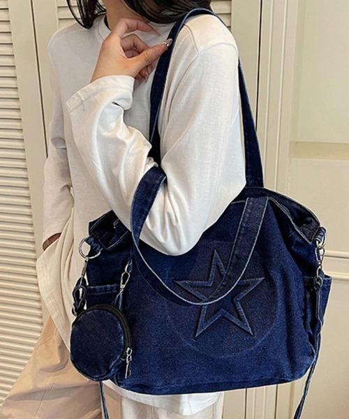 ショルダーバッグ バッグ 2WAYデニムバッグ レディース