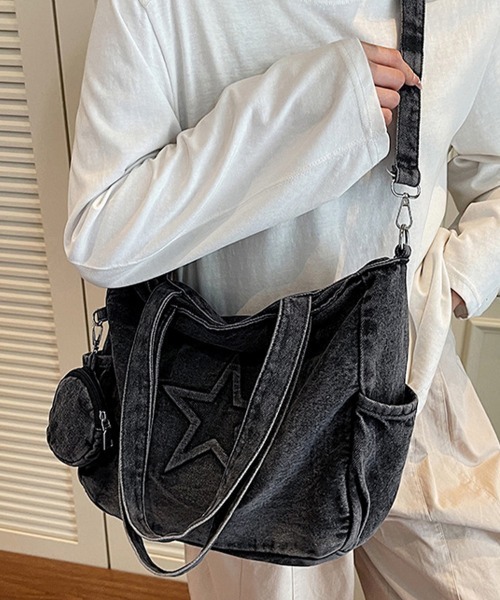 ショルダーバッグ バッグ 2WAYデニムバッグ レディース