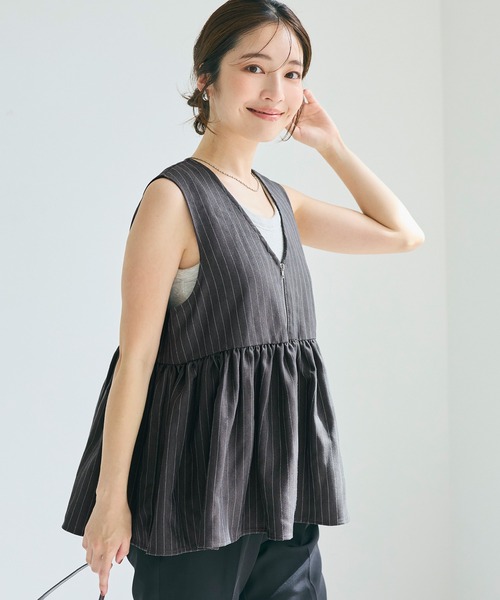 マレーラ　黒　ブラック　ベスト　ジレ　ビスコース　薄手　オシャレ　レディース マレーラ 黒 ブラック ベスト ジレ ビスコース 薄手 オシャレ