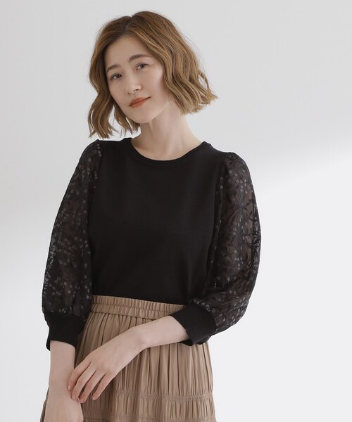 grove（グローブ） ニット セーター 「二の腕カバー」繊細さと上品さを