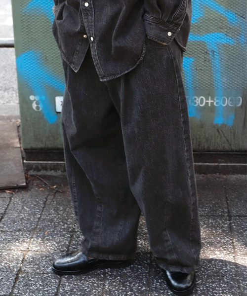 is-ness ジーンズ / イズネス 5PK BALLOON PANTS (Enzyme Wash