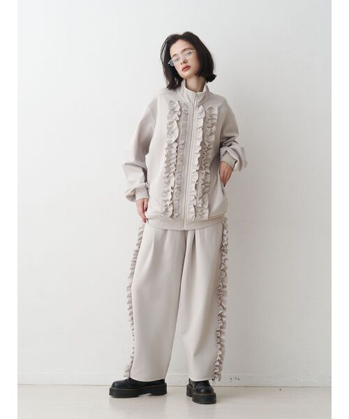 jouetie（ジュエティ） ジャージ ルーズフリルトラックジャケット