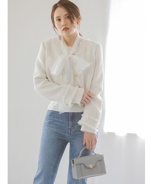 SNIDEL ツイードジャケット SNIDEL (セール30%OFF&PT5) snidel / スナイデル クラッシック