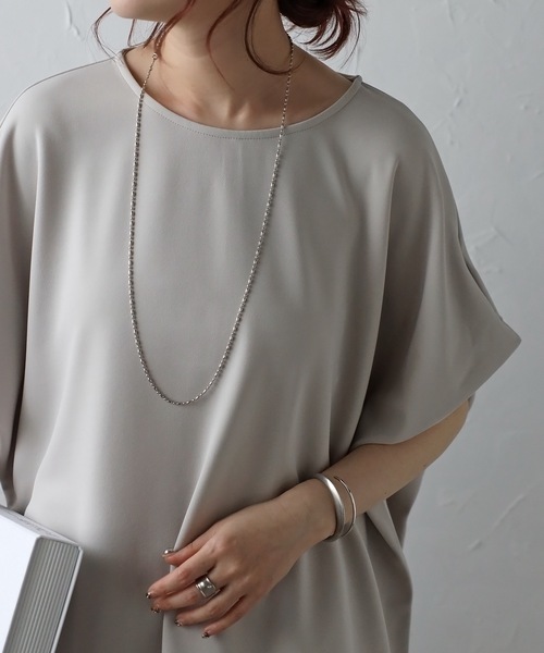 「＆HALF」 「noa-ge」半袖カットソー FREE オリーブ レディース_画像8