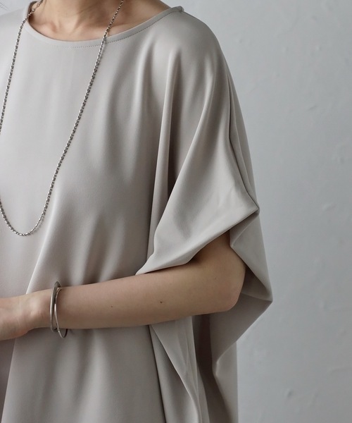 「＆HALF」 「noa-ge」半袖カットソー FREE オリーブ レディース_画像9